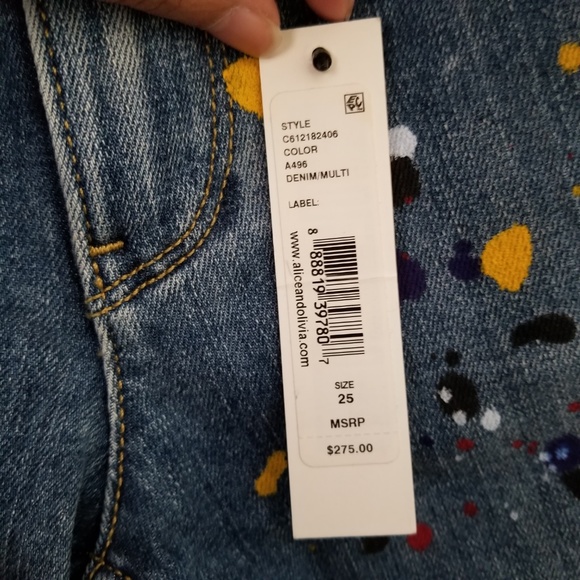 🔴SOLD🔴 Alice Olivia Stacey Bendet Splatter Denim - Picture 8 of 8